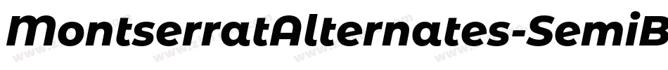 MontserratAlternates-SemiBoldItalic字体转换