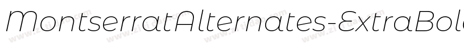 MontserratAlternates-ExtraBoldItalic字体转换