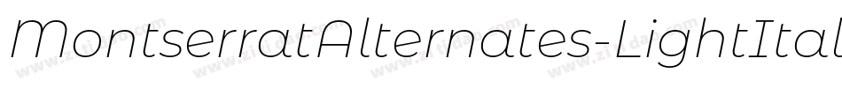 MontserratAlternates-LightItalic字体转换