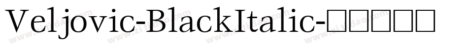 Veljovic-BlackItalic字体转换