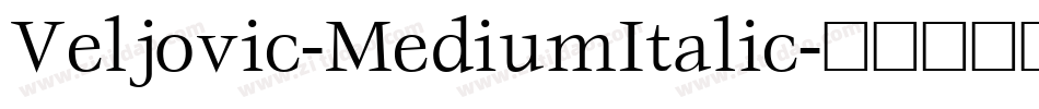 Veljovic-MediumItalic字体转换