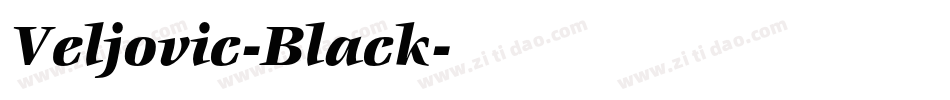 Veljovic-Black字体转换