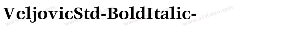 VeljovicStd-BoldItalic字体转换