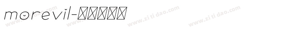 morevil字体转换