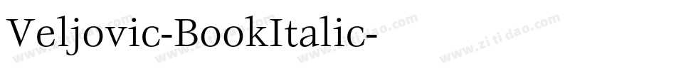 Veljovic-BookItalic字体转换