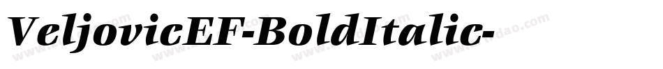 VeljovicEF-BoldItalic字体转换
