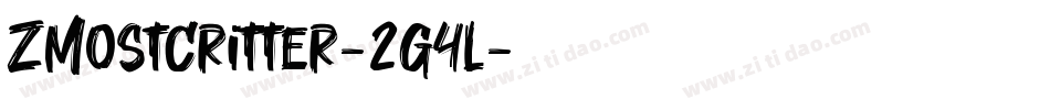 ZMostCritter-2g4l字体转换