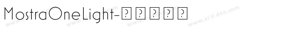 MostraOneLight字体转换