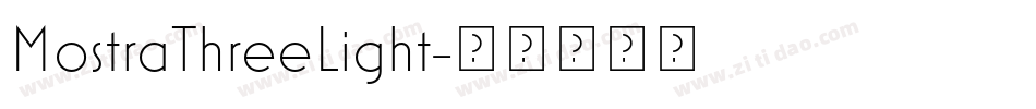MostraThreeLight字体转换