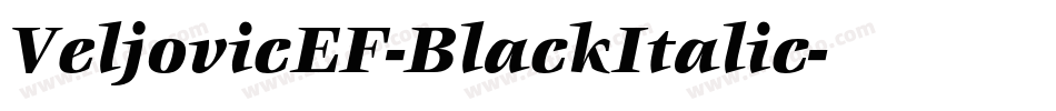 VeljovicEF-BlackItalic字体转换