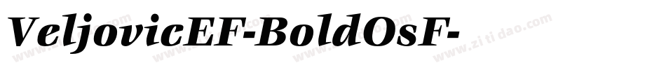 VeljovicEF-BoldOsF字体转换
