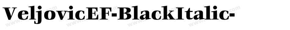 VeljovicEF-BlackItalic字体转换