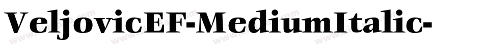 VeljovicEF-MediumItalic字体转换