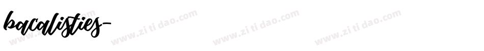 bacalisties字体转换