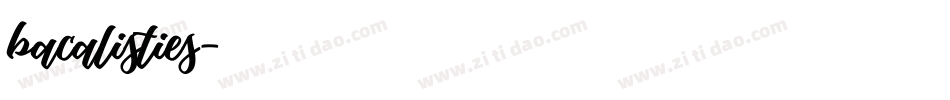 bacalisties字体转换