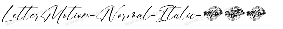LetterMotion-Normal-Italic字体转换