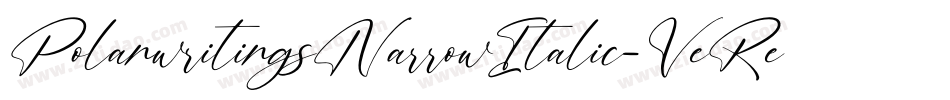PolanwritingsNarrowItalic-VeRe字体转换