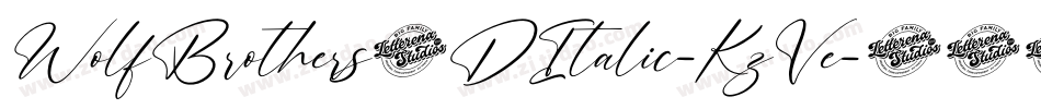 WolfBrothers3DItalic-KzVe字体转换