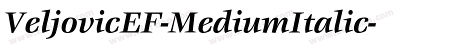VeljovicEF-MediumItalic字体转换