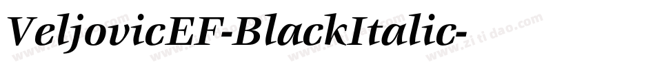 VeljovicEF-BlackItalic字体转换