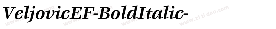 VeljovicEF-BoldItalic字体转换
