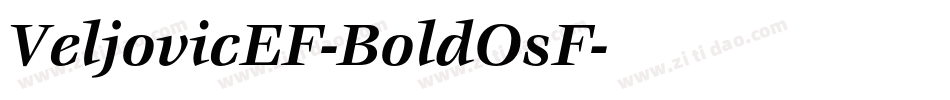 VeljovicEF-BoldOsF字体转换