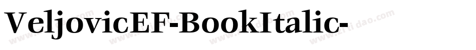 VeljovicEF-BookItalic字体转换