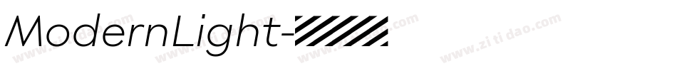 ModernLight字体转换