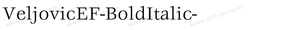 VeljovicEF-BoldItalic字体转换