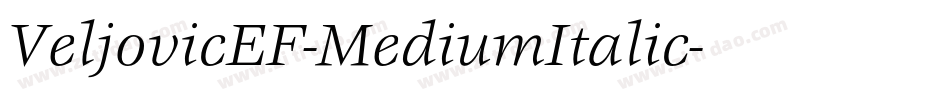 VeljovicEF-MediumItalic字体转换