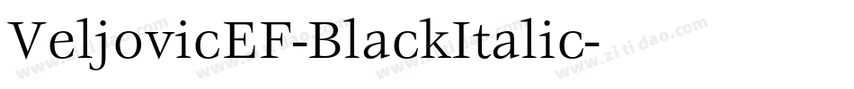 VeljovicEF-BlackItalic字体转换