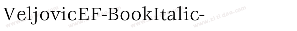 VeljovicEF-BookItalic字体转换