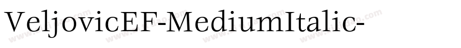 VeljovicEF-MediumItalic字体转换