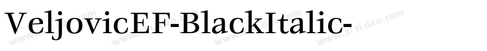 VeljovicEF-BlackItalic字体转换