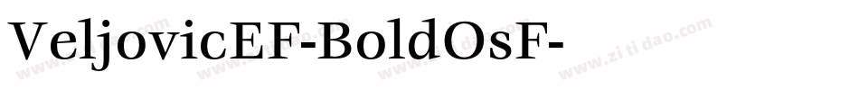 VeljovicEF-BoldOsF字体转换