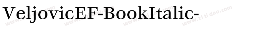 VeljovicEF-BookItalic字体转换