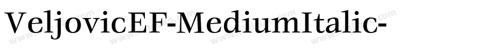 VeljovicEF-MediumItalic字体转换