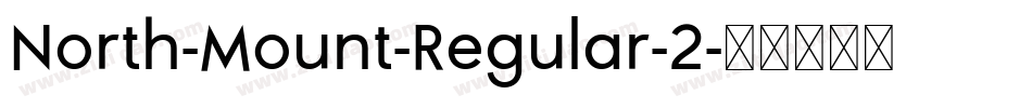North-Mount-Regular-2字体转换
