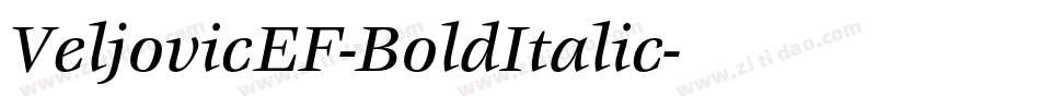 VeljovicEF-BoldItalic字体转换