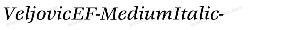 VeljovicEF-MediumItalic字体转换
