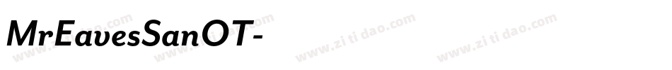 MrEavesSanOT字体转换