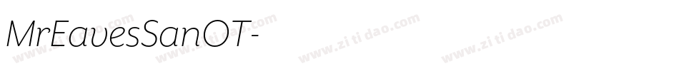 MrEavesSanOT字体转换