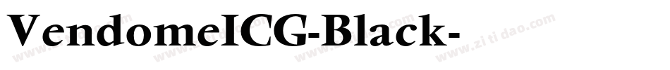 VendomeICG-Black字体转换