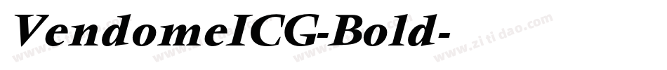 VendomeICG-Bold字体转换