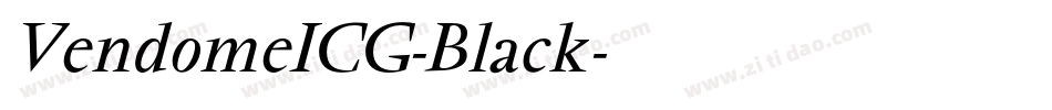 VendomeICG-Black字体转换