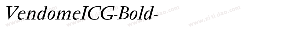 VendomeICG-Bold字体转换