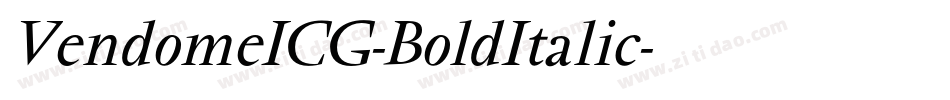 VendomeICG-BoldItalic字体转换