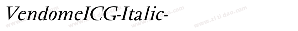 VendomeICG-Italic字体转换