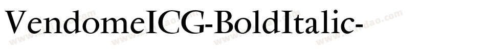 VendomeICG-BoldItalic字体转换