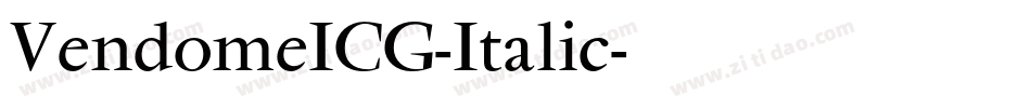 VendomeICG-Italic字体转换